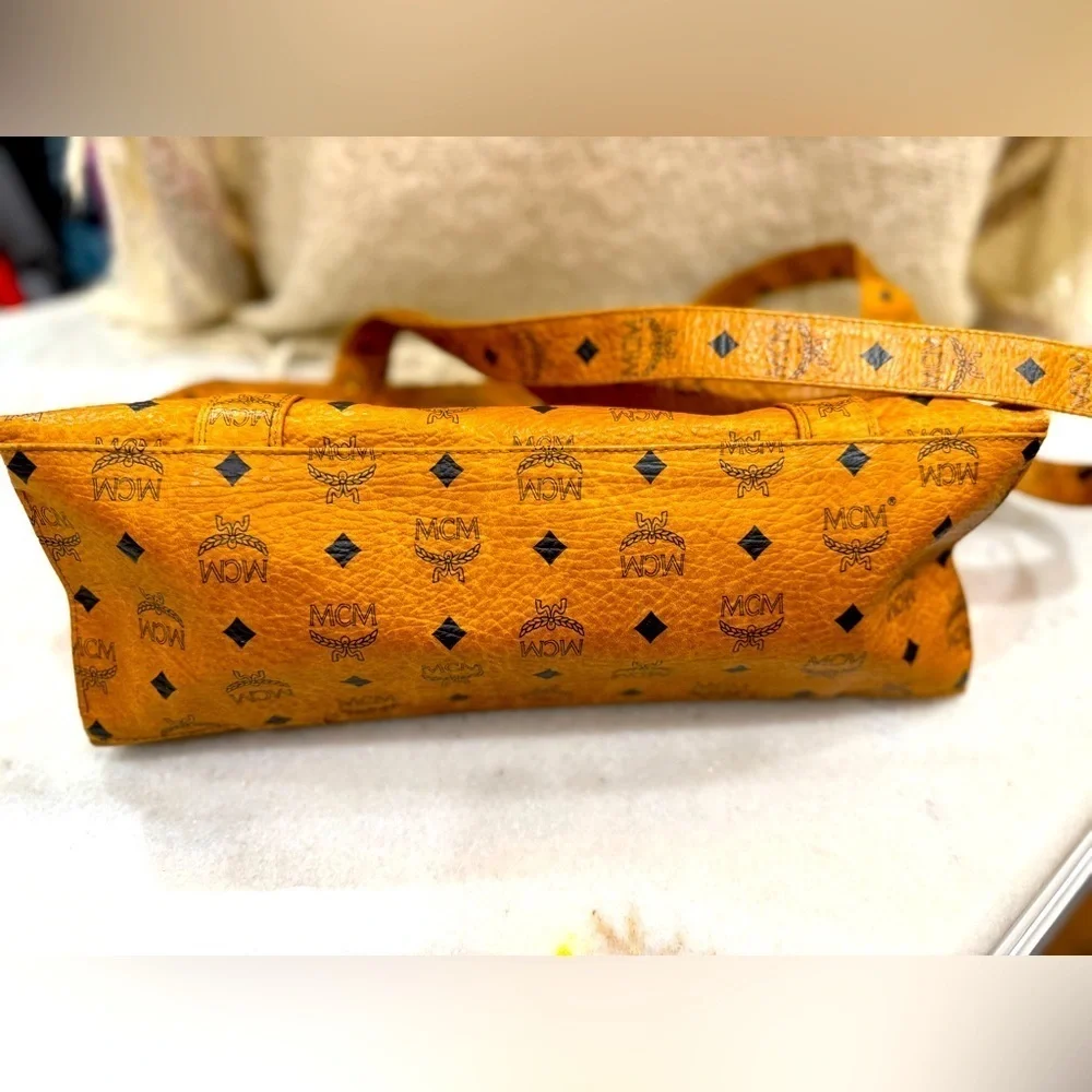 MCM Cognac Monogram Tote